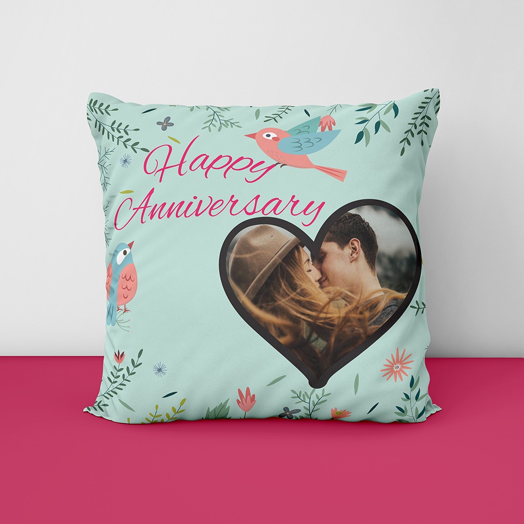 Personalized Cushion For Happy Anniversary